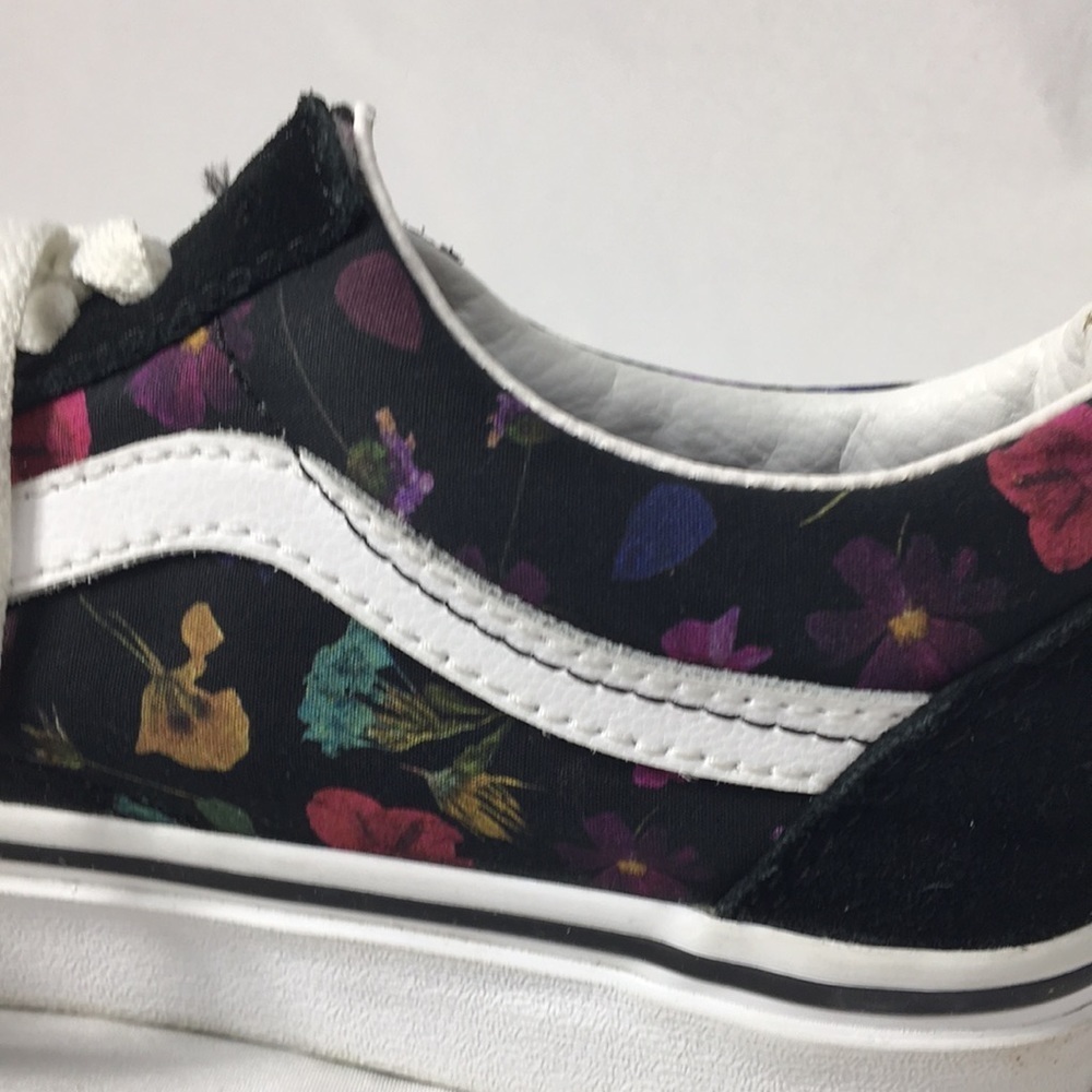 Vans Women’s Old Skool Black Floral Skate Sneakers Size 5.5 GREAT Condition - Picture 15 of 15